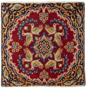 Kerman Tappeto persiano 60x60 Rosso (Iran) Annodato A Mano