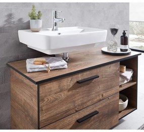 Mobile bagno basso marrone in rovere 30x51 cm Set 374 - Pelipal