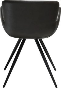 Sedia da pranzo grigia in imbottito con braccioli Gaia – DAN-FORM Denmark