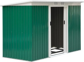 Casetta Box da Giardino in Lamiera Verde 277x130x173 cm...