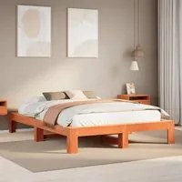 Letto senza Materasso Marrone Cera 160x200 cm in Legno di Pino 3308734