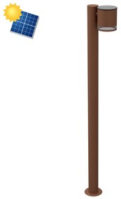 Paletto da Giardino Solare Corten da 100cm IP54 in Alluminio Colore Bianco Naturale 4.000K