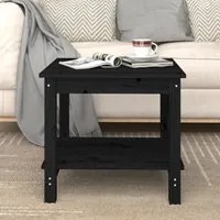 Tavolino da Salotto Nero 50x50x45 cm in Legno Massello di Pino cod mxl 25911