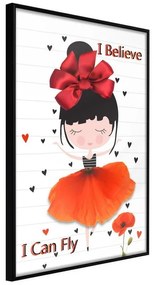 Poster  Poppy Dancer  Cornice Quadri Cornice nera, Larghezza x Altezza Home decor 30x45