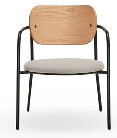 Sedia da pranzo grigia in rovere Eclipse - Teulat