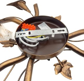 Lampadario a plafone ROZETA 3xE14/40W/230V bronzo