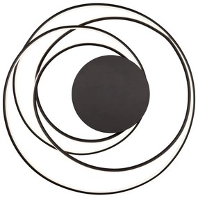 Plafoniera a LED nera con paralume in metallo Nala - Trio Select