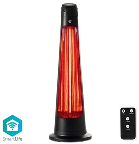 Nedis HTPA21BKW - Elemento riscaldante per esterni SmartLife 600/1200W/230V Wi-Fi Tuya IP24