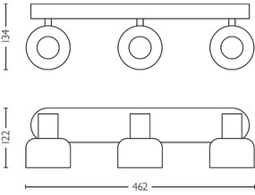 Philips - Faretto SLEET 3xE14/25W/230V