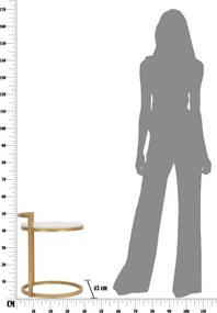 Tavolino rotondo con piano in marmo ø 40,5 cm Round Marble – Mauro Ferretti