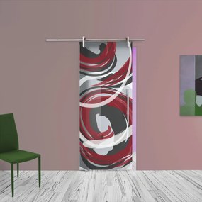 Porta scorrevole Energy in alluminio multicolore, L 88 x H 215 cm, con binario Ermes Sinistra