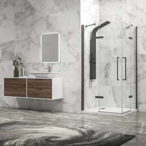 Box doccia 70x70 colore gun metal battente | KT1000GM - KAMALU