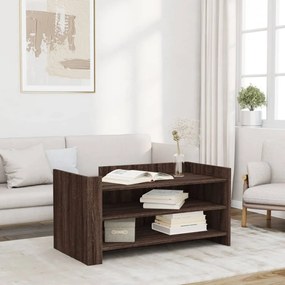 Tavolino Salotto Rovere Marrone 100x50x50 Cm Legno Multistrato /