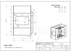 Letto a castello per bambini 70x140 cm Simba - Adeko