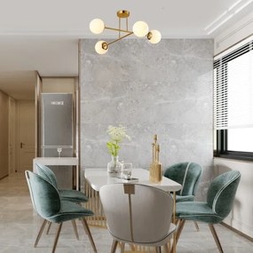 Rabalux 71082 - Lampadario a sospensione con supporto rigido KIARA 4xE27/35W/230V oro