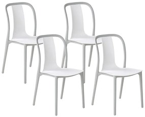 Set di 4 sedie in plastica bianco e grigio SPEZIA Beliani