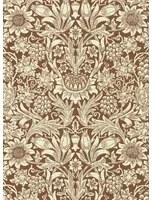 Morris & Co Carta da parati Sunflower - Chocolate/ Cream