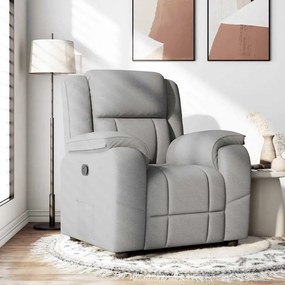 Poltrona Reclinabile İn Tessuto Grigio Nuvola /