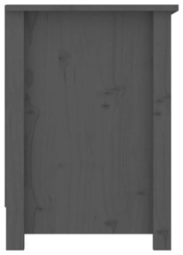 Mobile Porta TV Grigio 103x36,5x52 cm in Legno Massello di Pino