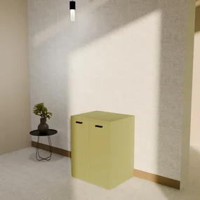 Mobile da bagno sotto lavabo COLAVENE Alaqua verde opaco L 60 x H 78 x P 50 cm 2 ante, lavabo non incluso