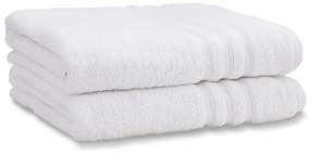 Set di asciugamani tipo terry bianchi in cotone 2 pz 90x140 cm Zero Twist – Catherine Lansfield