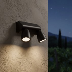 Applique da Esterno IP65 con 2 basi GU10 Serie AXIS - Nera