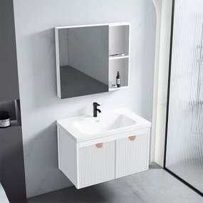 Set di mobili da bagno con lavabo Mario 60cm White
