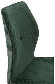 Set di 2 sedie da pranzo in velluto a coste verde Adaya - Marckeric