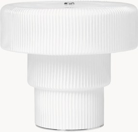 Lampada da tavolo portatile a LED in vetro soffiato Ripple, dimmerabile