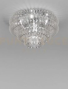 Ecos lampadario da soffitto 90 cristallo rigadin cromo lucido 5 luc...