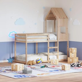 Letto A Castello Senza Materasso 90x190 Cm Legno Di Pino /