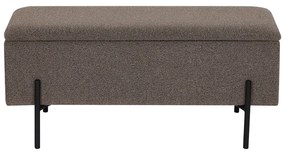 Panchina marrone con rivestimento in bouclé Watford – House Nordic