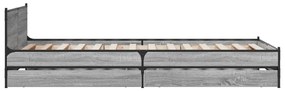 Giroletto cassetti grigio sonoma 75x190 cm legno multistrato