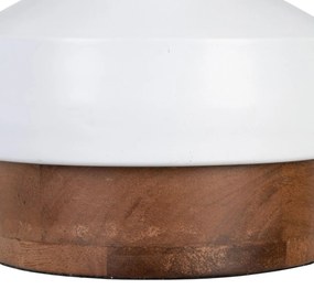 Lampada da tavolo 30 x 30 x 52 cm Naturale Legno Bianco Ferro