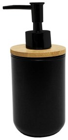 Dispenser per sapone nero in plastica 91 ml Smart – douceur d'intérieur
