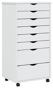 Armadietto rotante con cassetti moss bianco legno massello pino