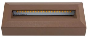 Segnapasso LED Corten 3W IP65 - Senza Incasso Colore Bianco Caldo 3.000K