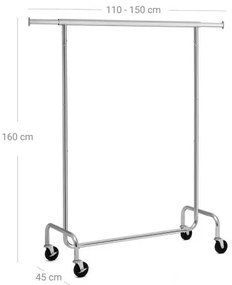 Appendiabiti mobile da terra JEAN, argento