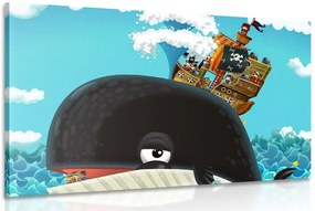 Stampa su tela – Nave pirata sulla balena