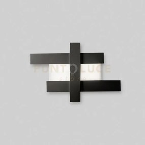 Doha p/m - applique colore nero in alluminio e metacrilato a led 30...