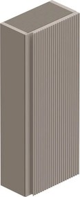Mobile Pull L100 H55 P45 Beige Greige opaco laccato 2 cassetti a chiusura ammortizzata e lavabo in ceramica vasca SX, piedini non inclusi