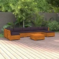 Set Divani da Giardino 8 pz con Cuscini in Massello di Acacia 3087331