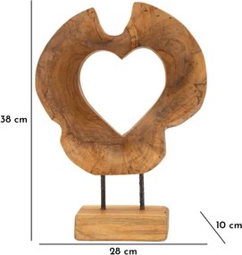 Scultura Hasi In Teak Riciclato Cm 28X10X38 (Pezzi Unici - Non Rip. In Serie)