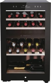 Cantinetta Vino Haier HWS42GDAU1 con Compressore Libera Installazione Luci 3D Natural Airflow System Nero
