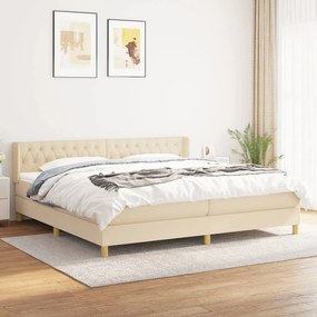 Giroletto A Molle Con Materasso Crema 160x200 Cm İn Tessuto /