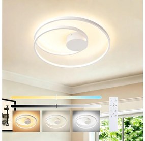 Brilagi- Plafoniera LED dimmerabile TWISTER LED/48W/230V diam. 50 cm bianco + telecomando