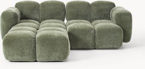 Divano componibile 3 posti con poggiapiedi sinistro/destro Tayla