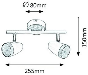 Rabalux 5565 - Faretto LED KAREN 2xLED/4W/230V
