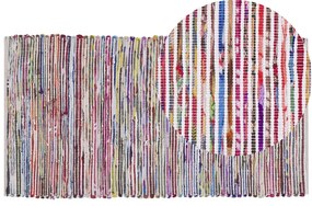 Tappeto cotone multicolore chiaro 80 x 150 BARTIN Beliani