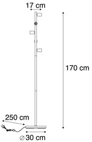 Lampada da terra scandinava nera 5 luci - Facil Tube